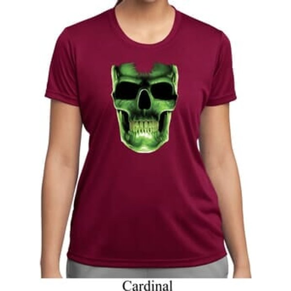 Halloween Glow Bones Ladies Moisture Wicking Shirt