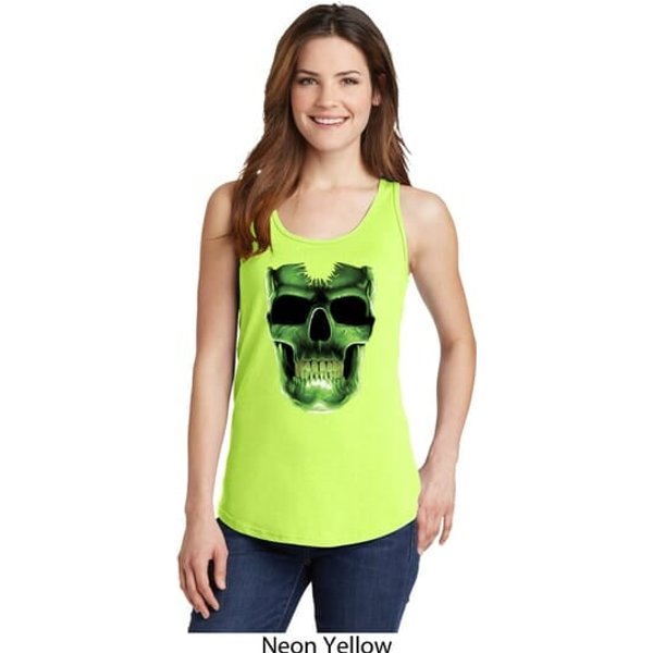 Halloween Glow Bones Ladies Tank Top