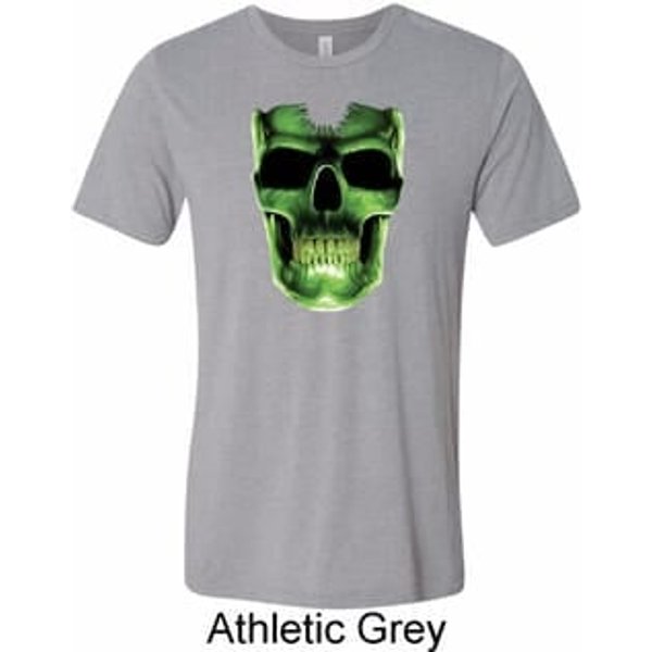 Halloween Glow Bones Mens Tri Blend Crewneck Shirt