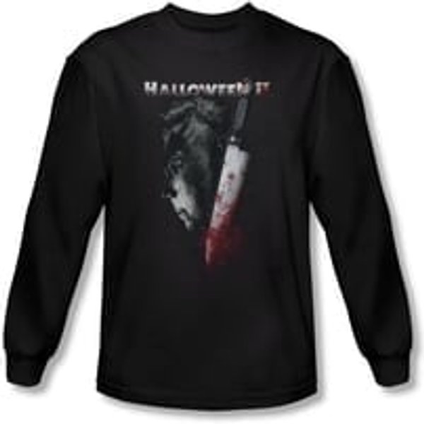 Halloween II Shirt Cold Gaze Long Sleeve Black Tee T-Shirt