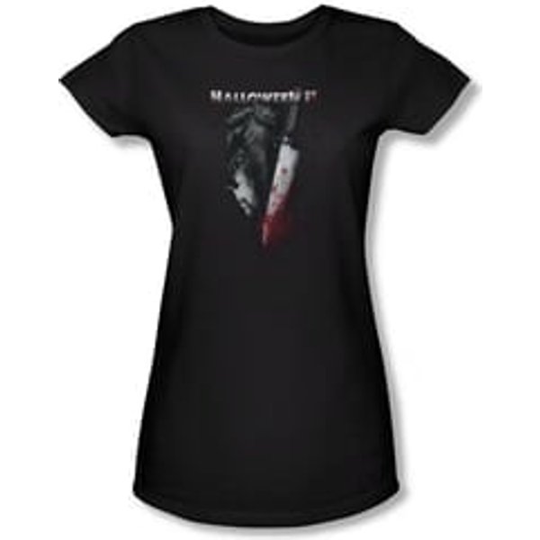 Halloween II Shirt Juniors Cold Gaze Black Tee T-Shirt