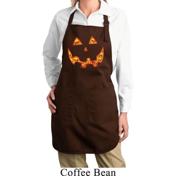 Halloween Jack O Lantern Skull Ladies Full Length Apron with Pockets