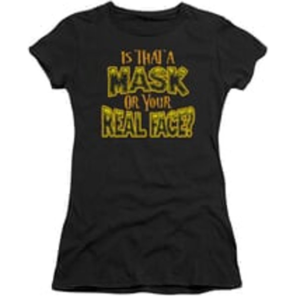 Halloween Shirt Juniors Mask Black T-Shirt