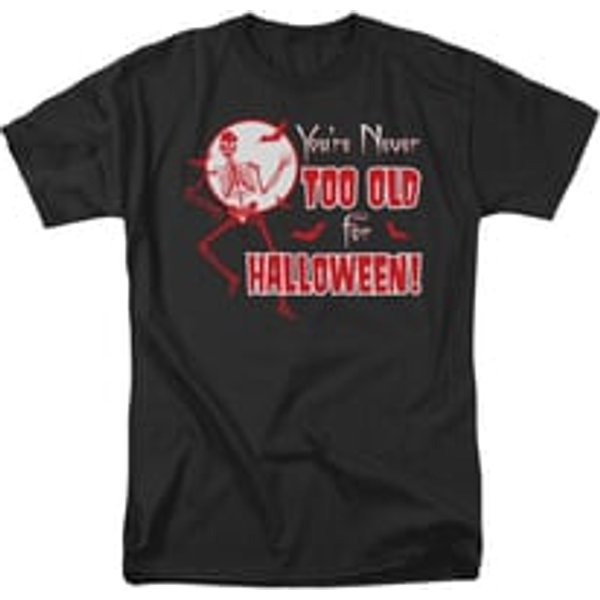 Halloween Shirt Never Too Old Black T-Shirt