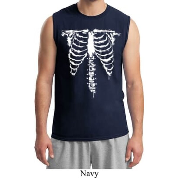 Halloween Skeleton Mens Muscle Shirt