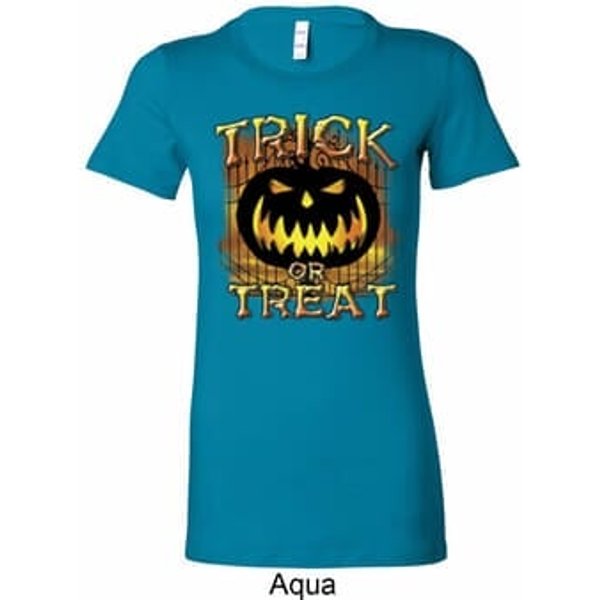 Halloween Trick or Treat Ladies Longer Length Shirt