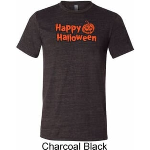 Happy Halloween with Pumpkin Tri Blend Tee