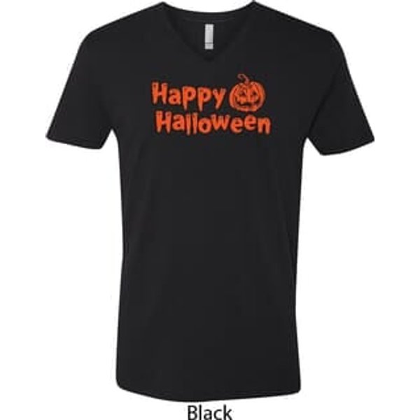 Happy Halloween with Pumpkin V-neck
