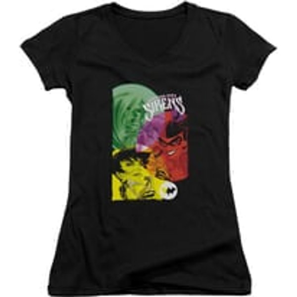 Harley Quinn Shirt Juniors V Neck Gotham Sirens Black T-Shirt