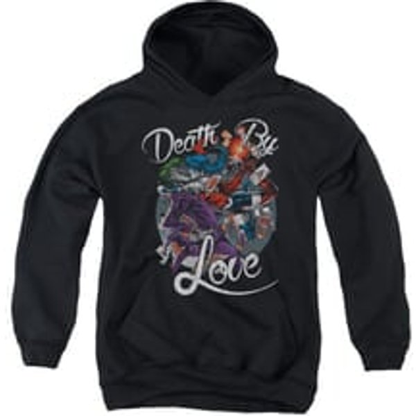 Harley Quinn Youth Hoodie Death By Love Black Kids Hoody