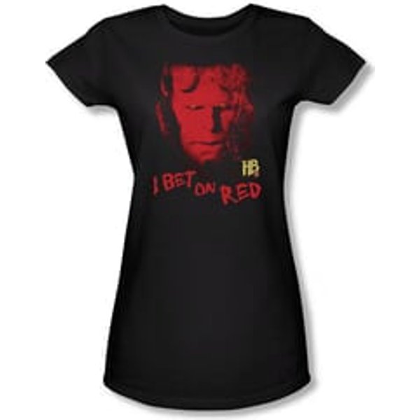 Hellboy II The Golden Army Shirt Juniors I Bet On Red Black Tee T-Shirt