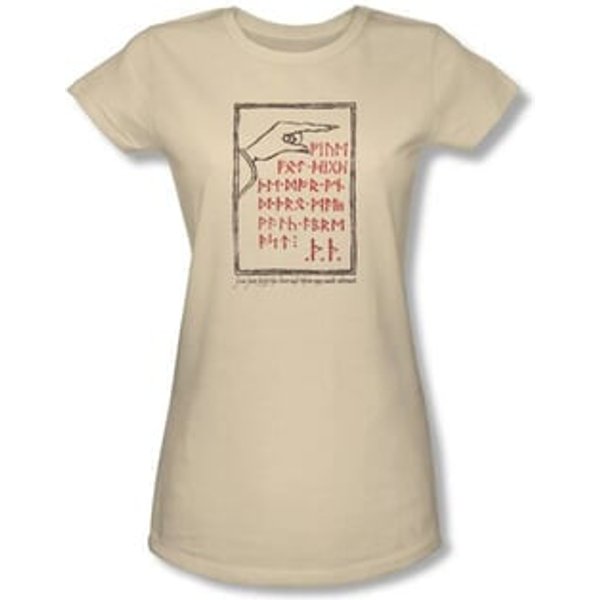 Hobbit Juniors Shirt Movie Unexpected Journey Loyalty Back Door Cream