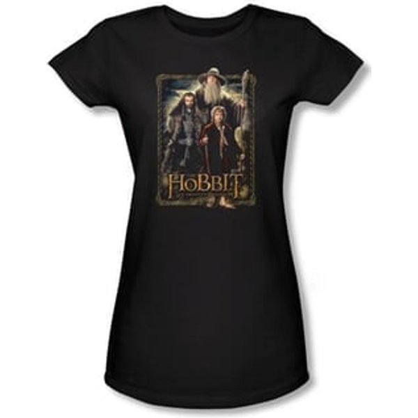 Hobbit Juniors Shirt Movie Unexpected Journey Loyalty Three Black Tee