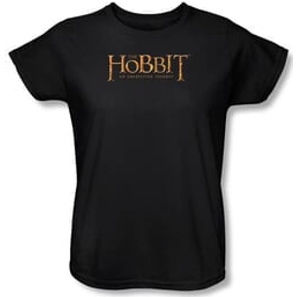 Hobbit Ladies Shirt Movie Unexpected Journey Loyalty Logo Black Tee