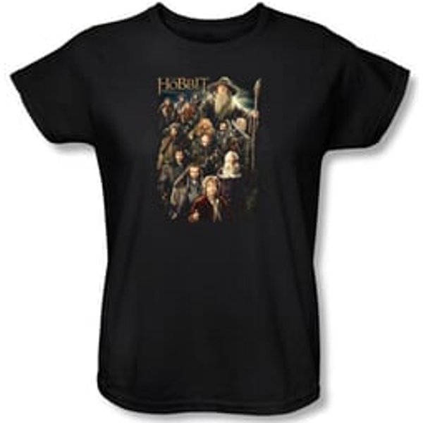 Hobbit Ladies Shirt Unexpected Journey Loyalty Somber Company Black