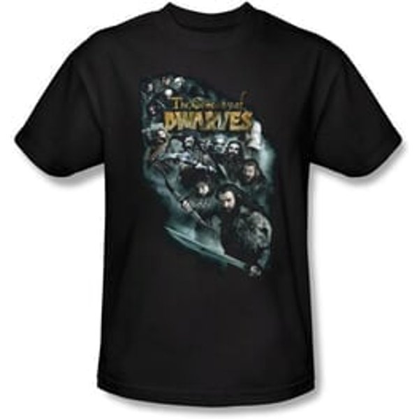 Hobbit Shirt Movie Unexpected Journey Loyalty Dwarves Black Adult Tee