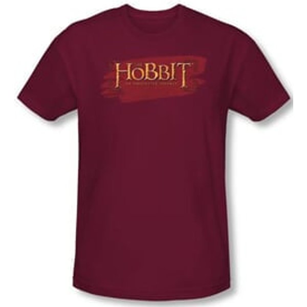 Hobbit Shirt Unexpected Journey Loyalty Red Logo Cardinal Slim Fit Tee