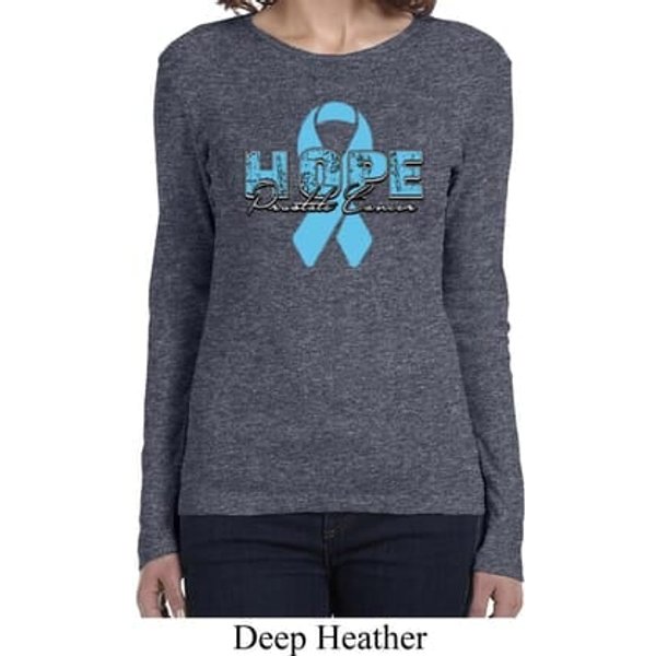Hope Prostate Cancer Ladies Long Sleeve Shirt