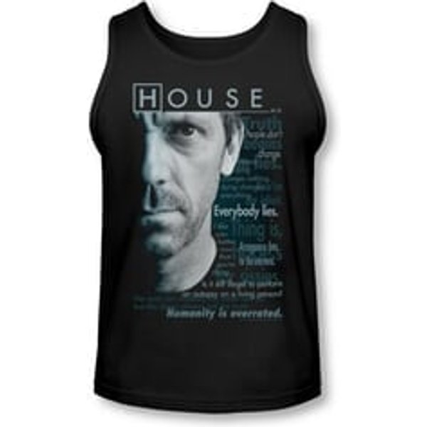 House Shirt Tank Top Sayings Black Tanktop