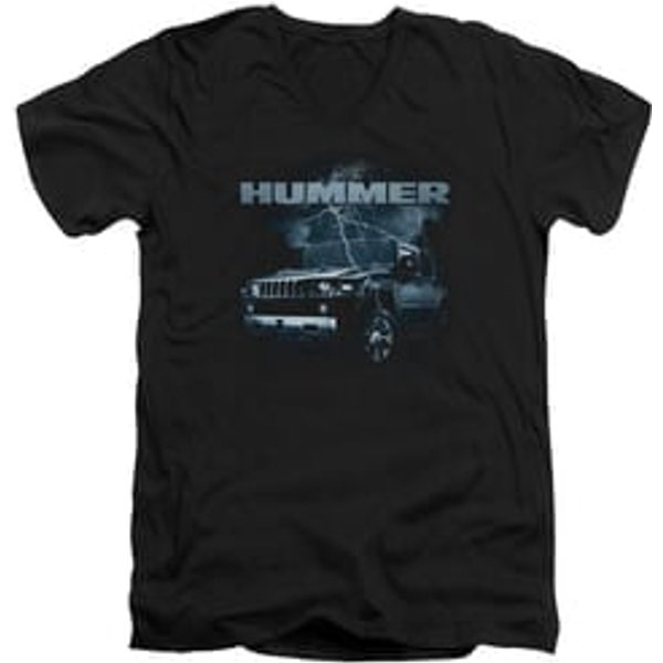 Hummer Slim Fit V-Neck Shirt Stormy Ride Black T-Shirt