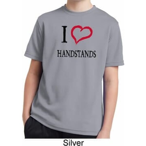 I Love Handstands Kids Moisture Wicking Shirt