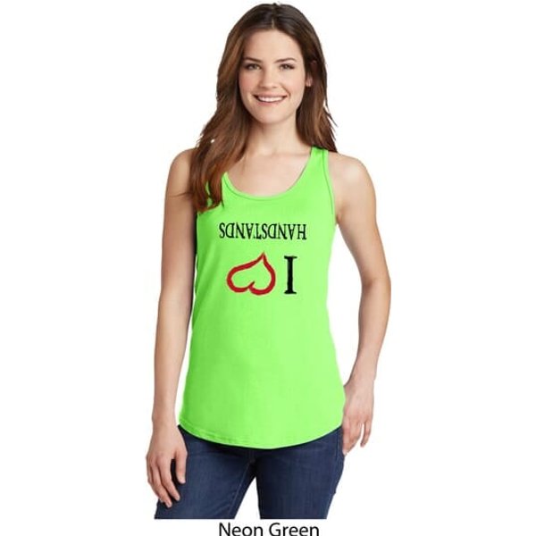 I Love Handstands Upside Down Ladies Tank Top