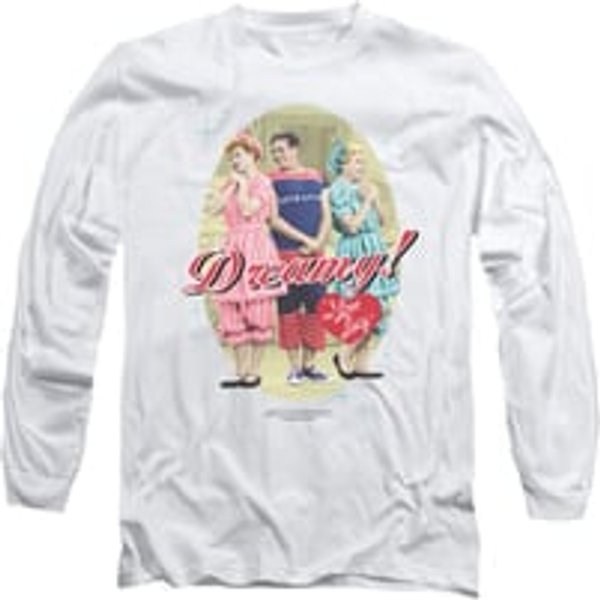 I Love Lucy Shirt Dreamy! Long Sleeve White Tee T-Shirt