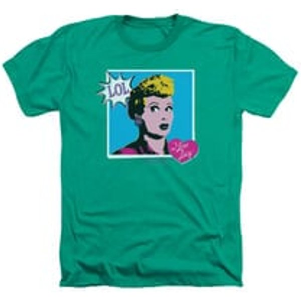 I Love Lucy Shirt I Love Worhol Lol Adult Heather Kelly Green Tee T-Shirt