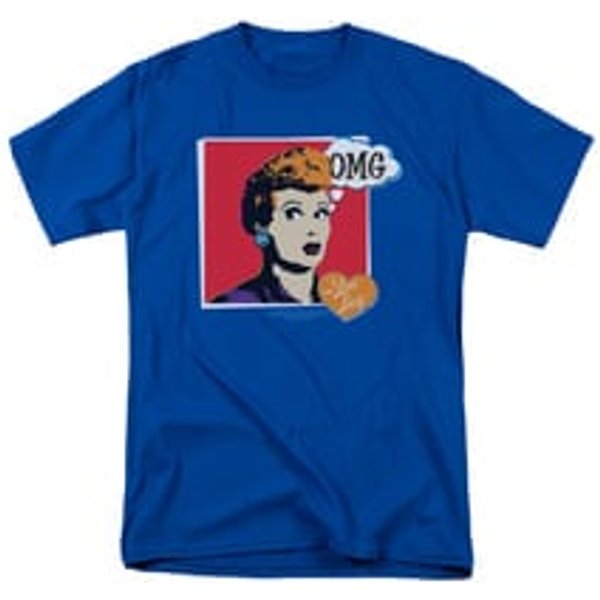 I Love Lucy Shirt I Love Worhol Omg Adult Royal Blue Tee T-Shirt
