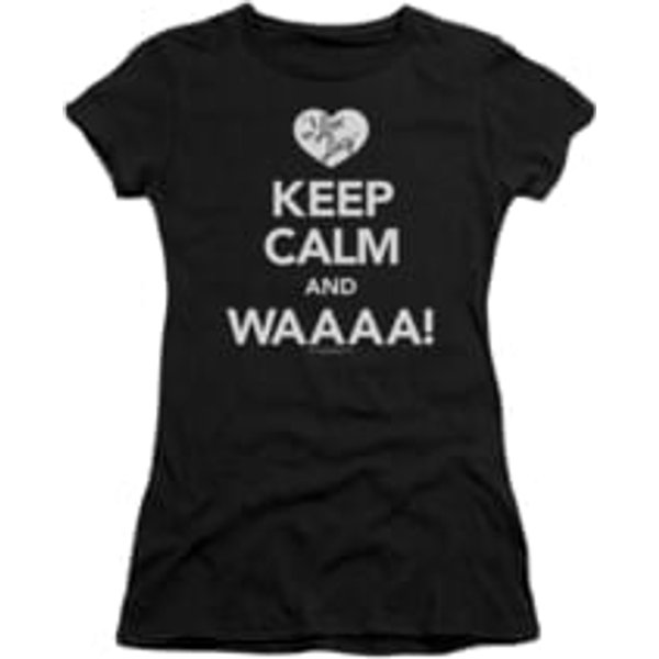 I Love Lucy Shirt Keep Calm Waaa Juniors Black Tee T-Shirt