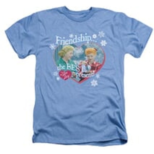 I Love Lucy Shirt The Best Present Adult Heather Light Blue Tee T-Shirt