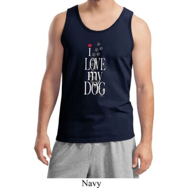 I Love My Dog Mens Tank Top