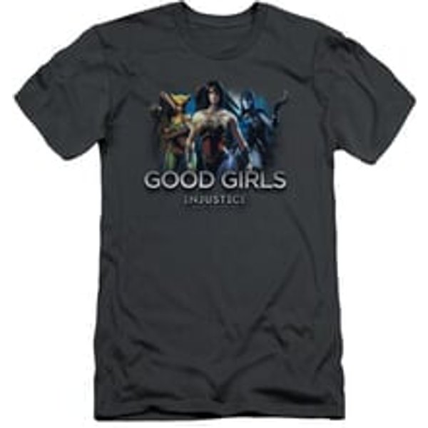 Injustice Gods Among Us Shirt Slim Fit Good Girls Charcoal T-Shirt