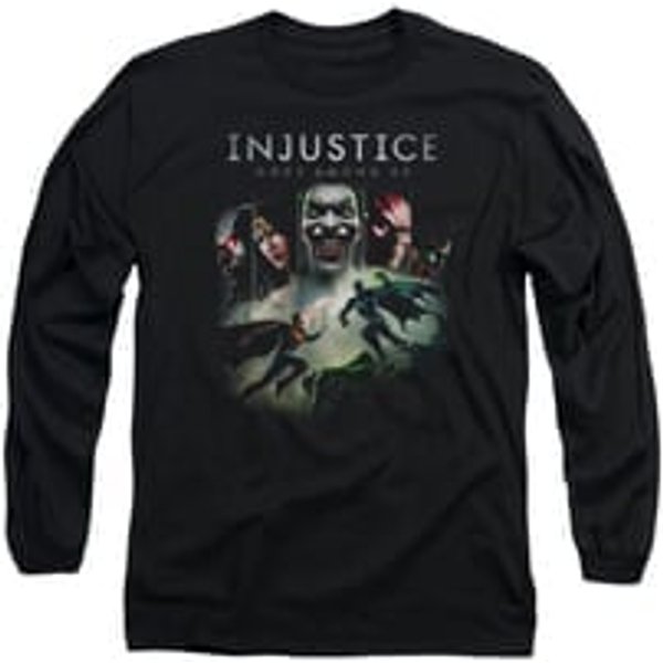 Injustice Gods Among Us Shirt Superman VS Batman Long Sleeve Black Tee T-Shirt