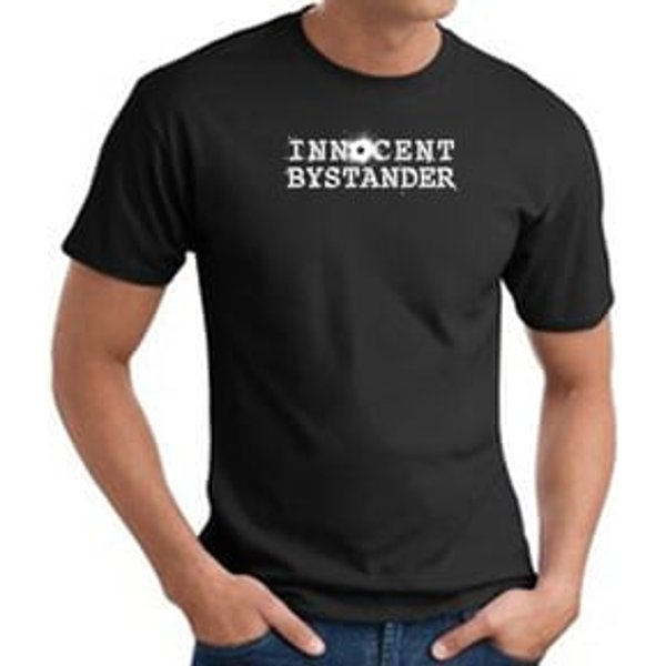 INNOCENT BYSTANDER WHITE Funny Adult T-shirt - Black