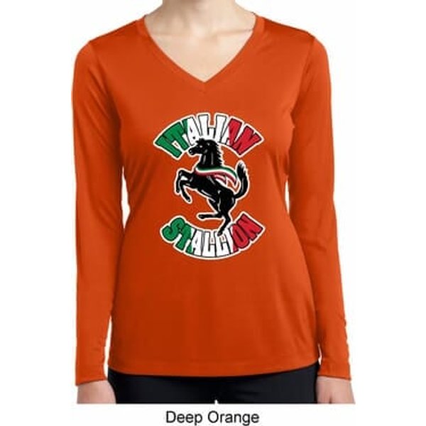Italian Stallion Ladies Dry Wicking Long Sleeve Shirt