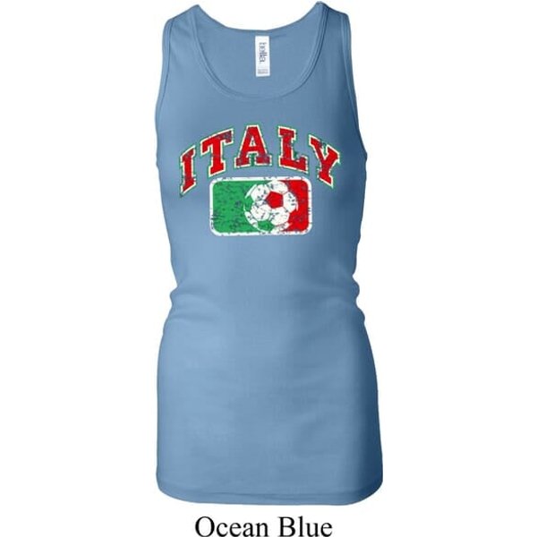 Italy Ladies Longer Length Racerback Tank Top