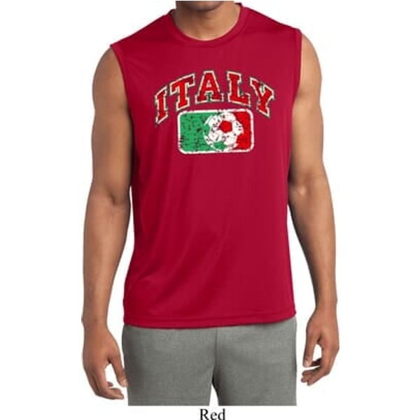 Italy Mens Sleeveless Moisture Wicking Shirt