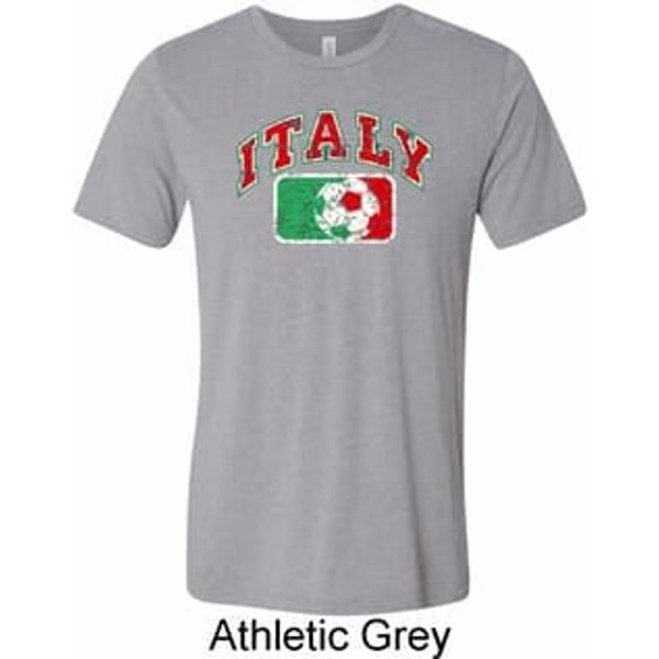 Italy Mens Tri Blend Crewneck Shirt