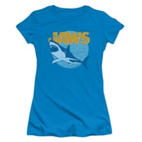 Jaws Shirt Juniors Day Glow Turquoise T-Shirt