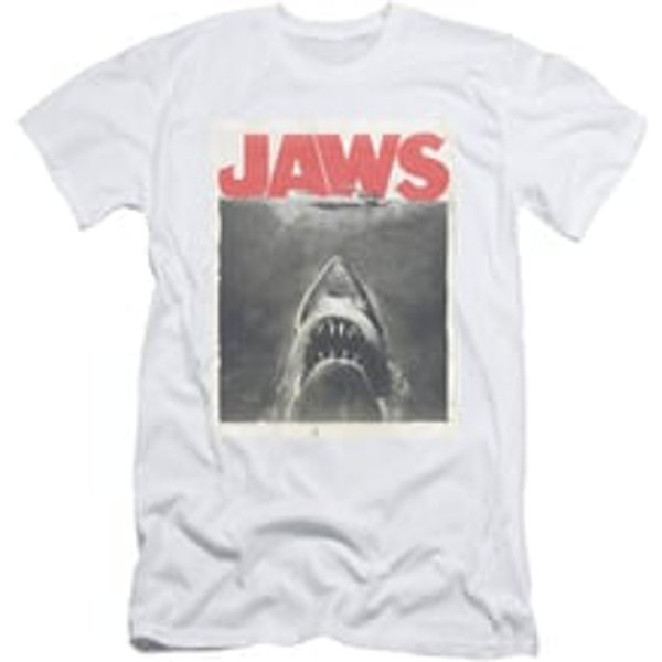 Jaws Shirt Slim Fit Block Classic Fear White T-Shirt