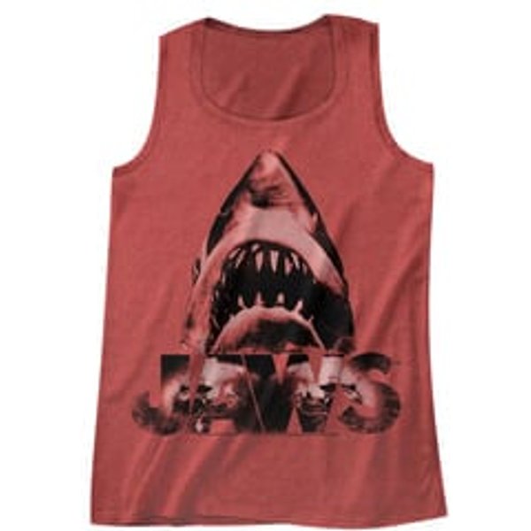 Jaws Shirt Tank Top Great White Red Heather Tanktop