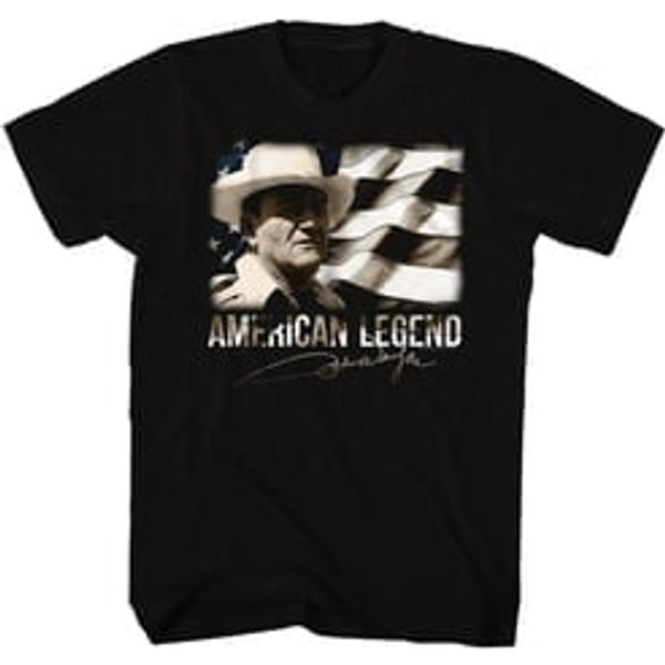 John Wayne Shirt American Legend Black T-Shirt