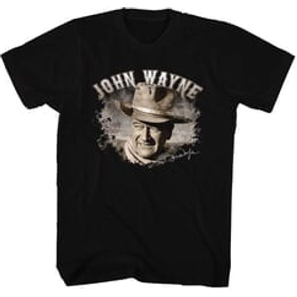 John Wayne Shirt Signature Black T-Shirt