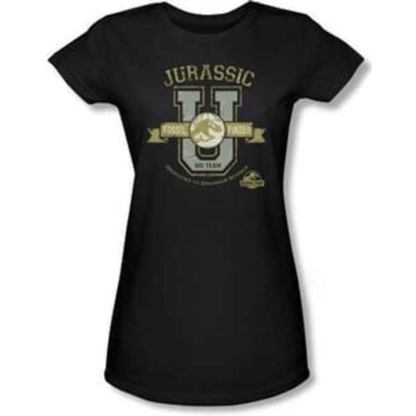 Jurassic Park Juniors T-shirt Movie Jurassic U Black Tee Shirt