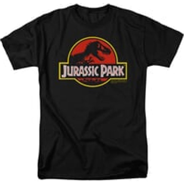 Jurassic Park Shirt Classic Logo Adult Black Tee T-Shirt