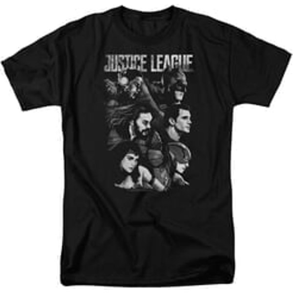 Justice League Movie Shirt Pushing Forward Black T-Shirt