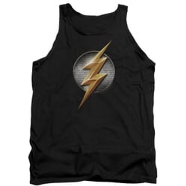 Justice League Movie Tank Top Flash Logo Black Tanktop