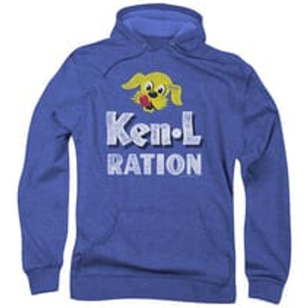 Ken L Ration Hoodie Distressed Logo Royal Blue Sweatshirt Hoody