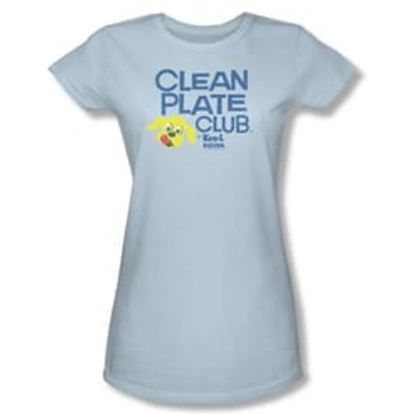 Ken L Ration Shirt Juniors Clean Plate Light Blue T-Shirt